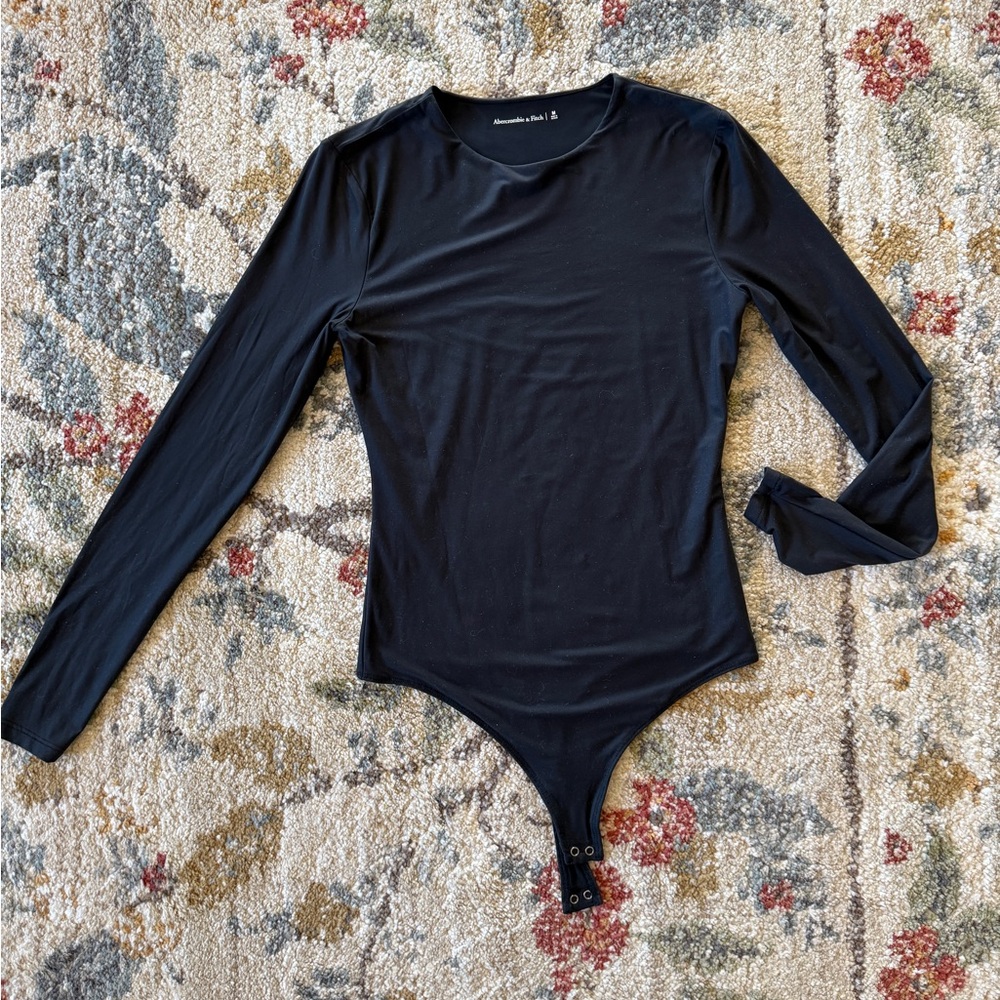 M Black Abercrombie & Fitch Long Sleeve Bodysuit